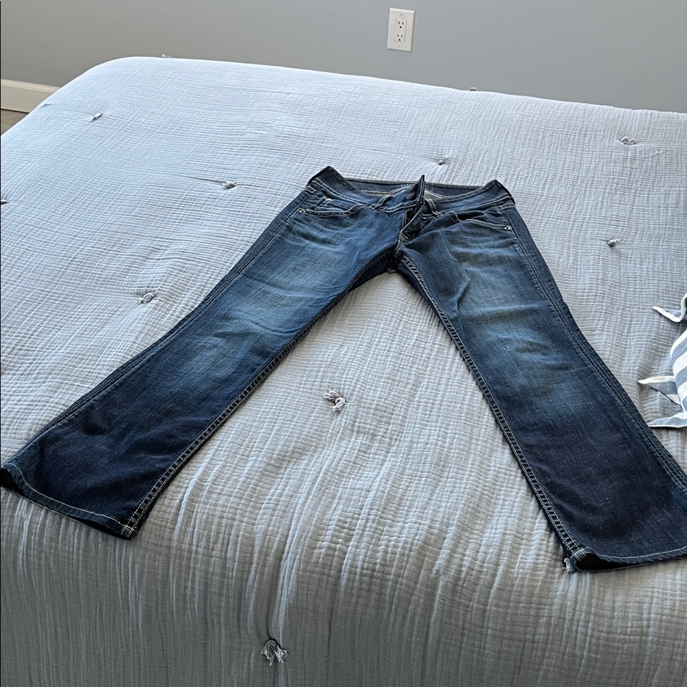 Hudson Dark Blue Straight-Leg Jeans